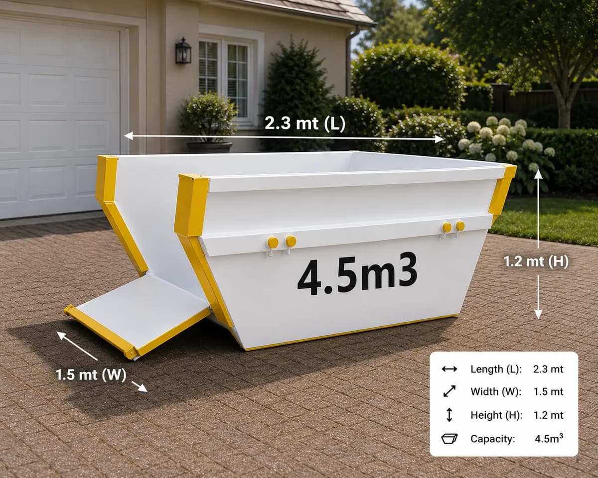 4.5m³ skip bin